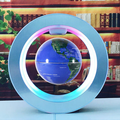 Round LED World Map Floating Globe Magnetic Levitation Light anti Gravity Magic