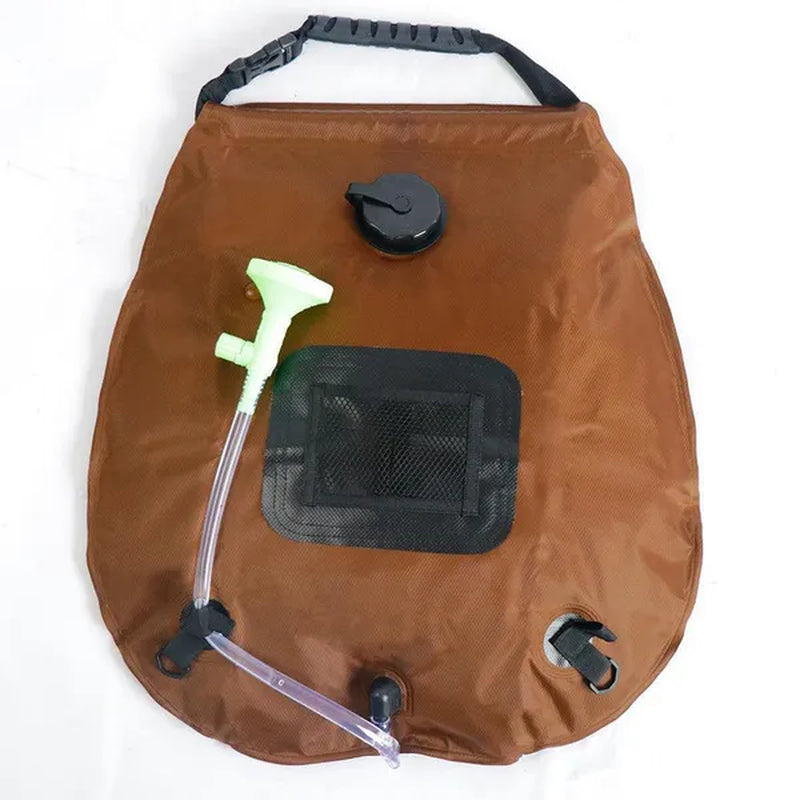 Solar Portable Shower Bag, 5 Gal/20L Solar Heating Camping Shower Bag with Removable Hose&On-Off Switchable Shower Head, Compact Camping Shower for Camping, Hiking, Traveling, Beach Swimming