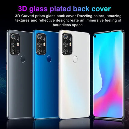 New V19Pro 7.2 Inch Full Screen FHD Smartphone 12GB+512GB Face Unlock 4G 5G Android10.0 Dual SIM Cards Support T Card Dual Rear 18MP+48MP HD Camera Bluetooth GPS Navigation Hi-Fi Sound Quality Smart Phones