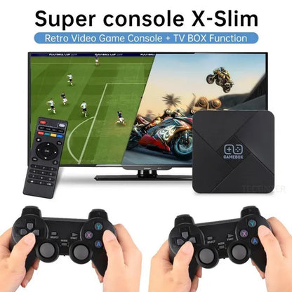 Dual-System 4K HD Video Game Console TV Game Player Wireless Gamepad G5 Built in 60000+ Games 64G/128GTV Box Support NDS/PS1/PSP