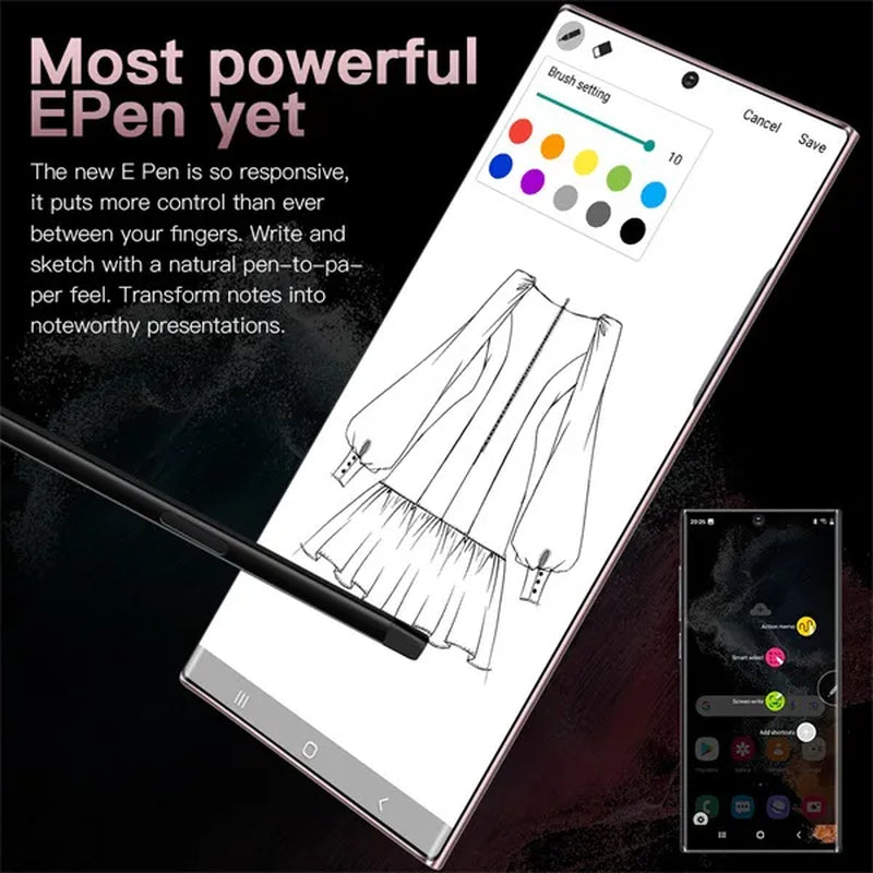 6.8 Inchs Full S30 Ultra P50Pro Smartphones with Rear HD Camera Display Face Access Dual SIM Card TF Card Mobile Phones Android 12.0 Smart Phones @J39