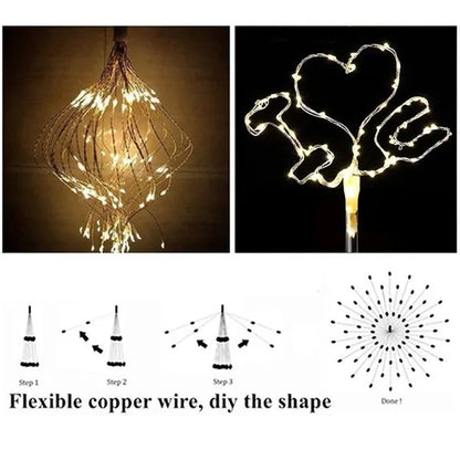 Solar Gypsophila Garden Lights Outdoor Dandelion Lamp for Lawn Landscape Christmas Garden Party